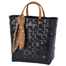 eine handgewebte Handtasche BLISS in schwarz